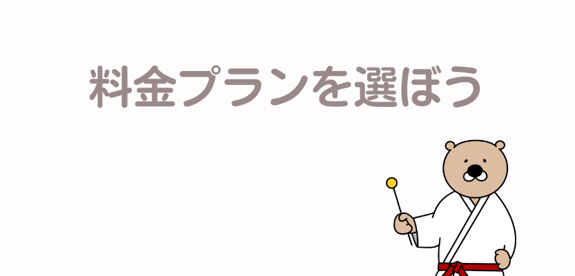 料金プランを選ぼう